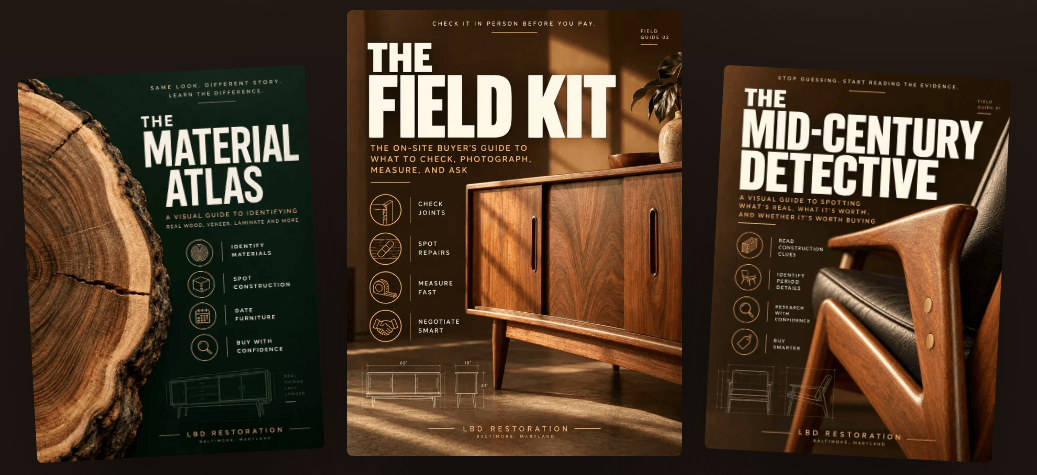 The three Field School guides: The Material Atlas, The Field Kit and The Mid-Century Detective
